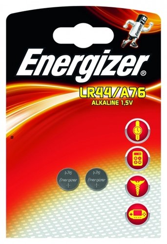 Energizer Alkaline Knopfzelle A76 LR44 AG13 Blister 2