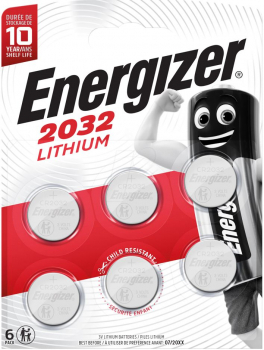 Energizer Lithium 3V CR2032 Knopfzelle Blister 6