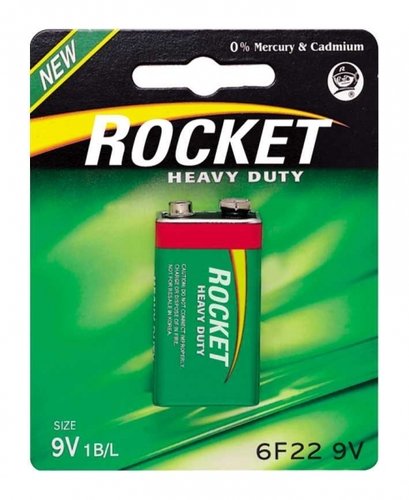 ROCKET Heavy Duty Green 6F22 9V E Block 1er Blister