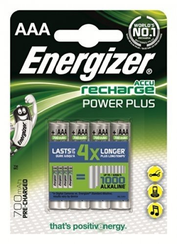 Energizer Powerplus Akku HR 03 AAA Micro 700 mAH 4er Blister