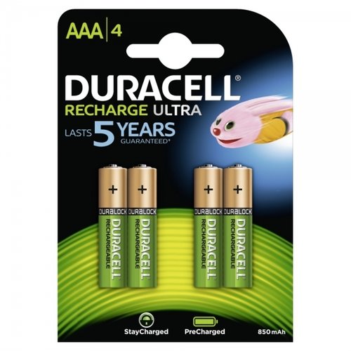 Duracell Duralock Recharge Ultra AAA Akku 850 mAh 4er Blister
