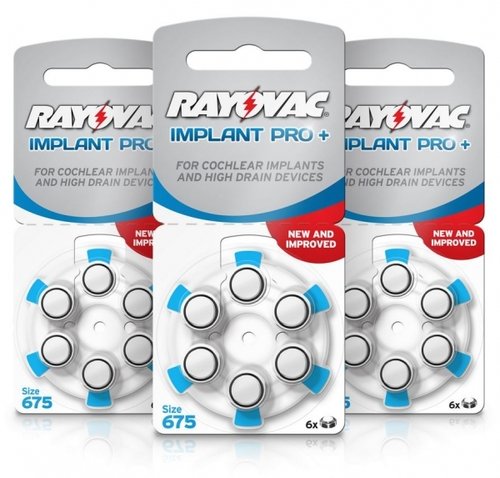 Rayovac Hörgerätebatterie 675 Implant Pro+ Cochlear 6er Blister