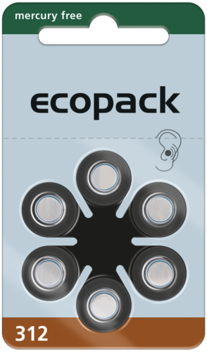 Varta Hörgerätebatterie Ecopack 312 - 6er Blister