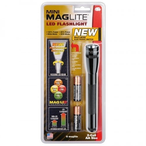 Maglite SP2201HG Multimode Mini LED 2 AA inkl. 2 x LR6 black