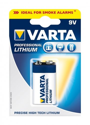VARTA Professional Lithium 9V 6LR61 MN1604 Batterie 1er Blister