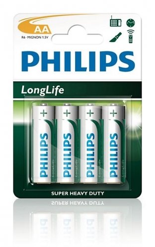 Philips LongLife R6-AA-Mignon - 4er Blister